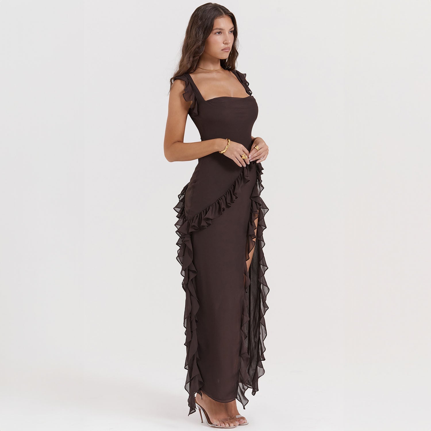 Ariana Maxi Dress - Espresso - Cinderella