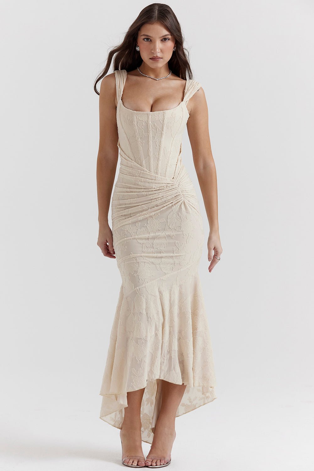 Celine Maxi Dress - Cream - Cinderella