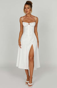 Delilah Midi Dress - Ivory - Cinderella