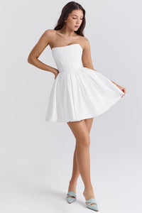 Evelina Mini Dress - Ivory - Cinderella