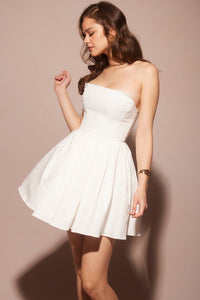 Evelina Mini Dress - Ivory - Cinderella