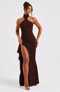 Isabella Maxi Dress - Chocolate - Cinderella