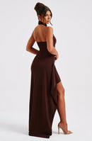 Isabella Maxi Dress - Chocolate - Cinderella