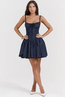 Jasmine Mini Dress - Navy Blue - Cinderella