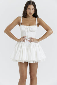 Jasmine Mini Dress - White - Cinderella