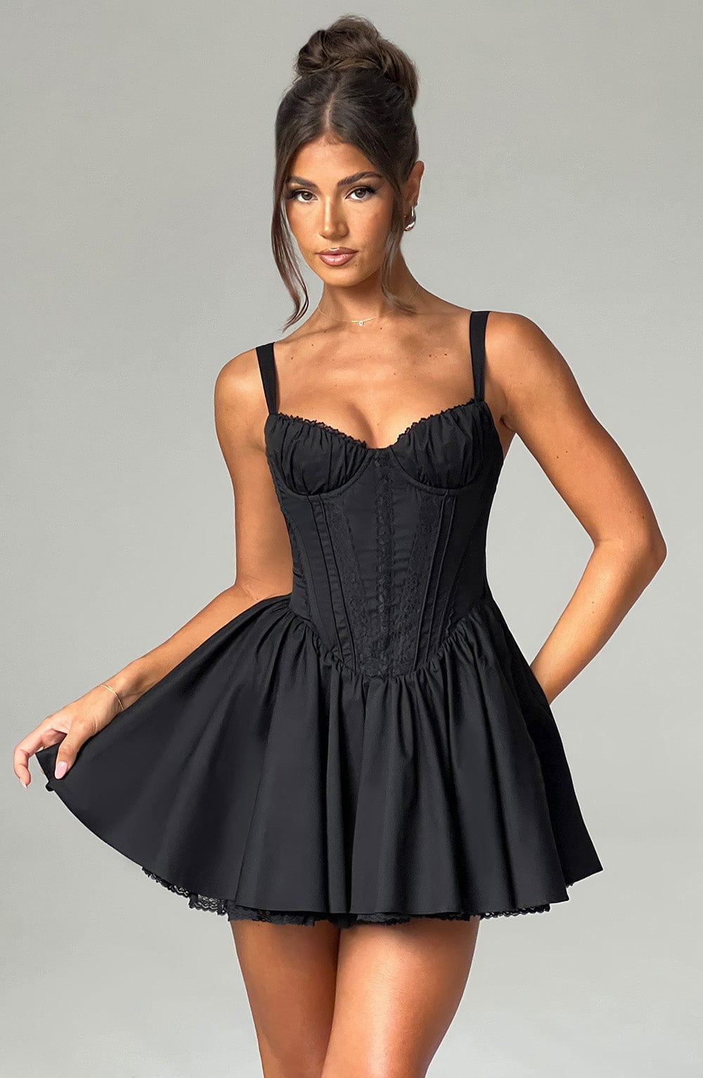 Josie Mini Dress - Black - Cinderella