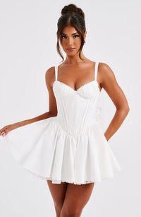 Josie Mini Dress - White - Cinderella