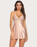 Lace V Neck Satin Nightwear - Cinderella