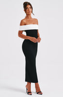 Lexi Midi Dress - Black/White - Cinderella