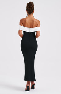 Lexi Midi Dress - Black/White - Cinderella