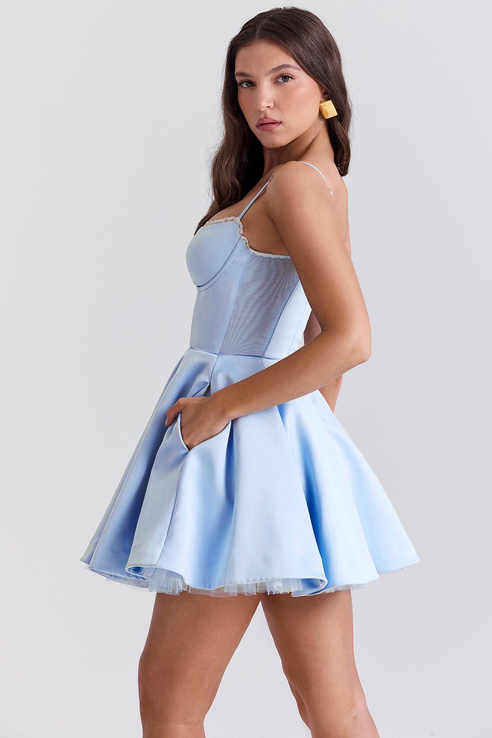Madeline Ballerina Mini Dress - Blue - Cinderella