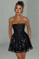 Melinda Mini Dress - Black Sparkle - Cinderella