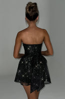 Melinda Mini Dress - Black Sparkle - Cinderella