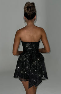 Melinda Mini Dress - Black Sparkle - Cinderella