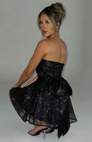 Melinda Mini Dress - Black Sparkle - Cinderella