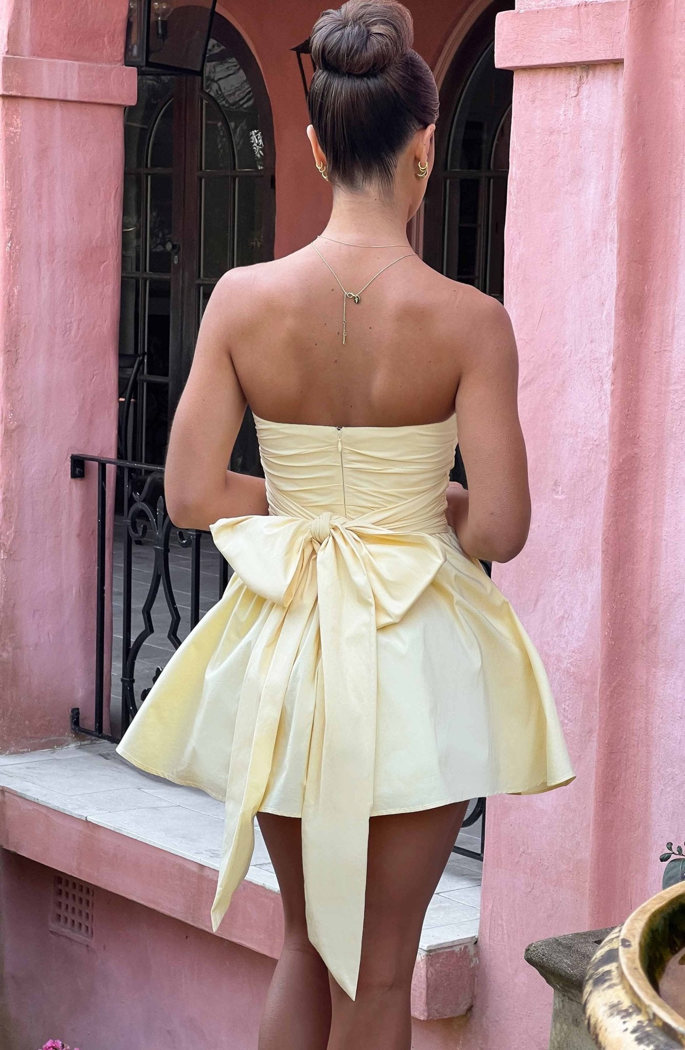 Melinda Mini Dress - Lemon