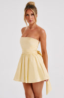 Melinda Mini Dress - Lemon - Cinderella