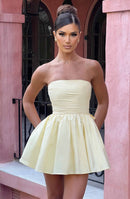 Melinda Mini Dress - Lemon - Cinderella