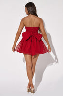 Melinda Mini Dress - Red Sparkle - Cinderella