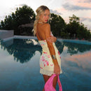 Palm Blush Strapless Mini Dress - Cinderella