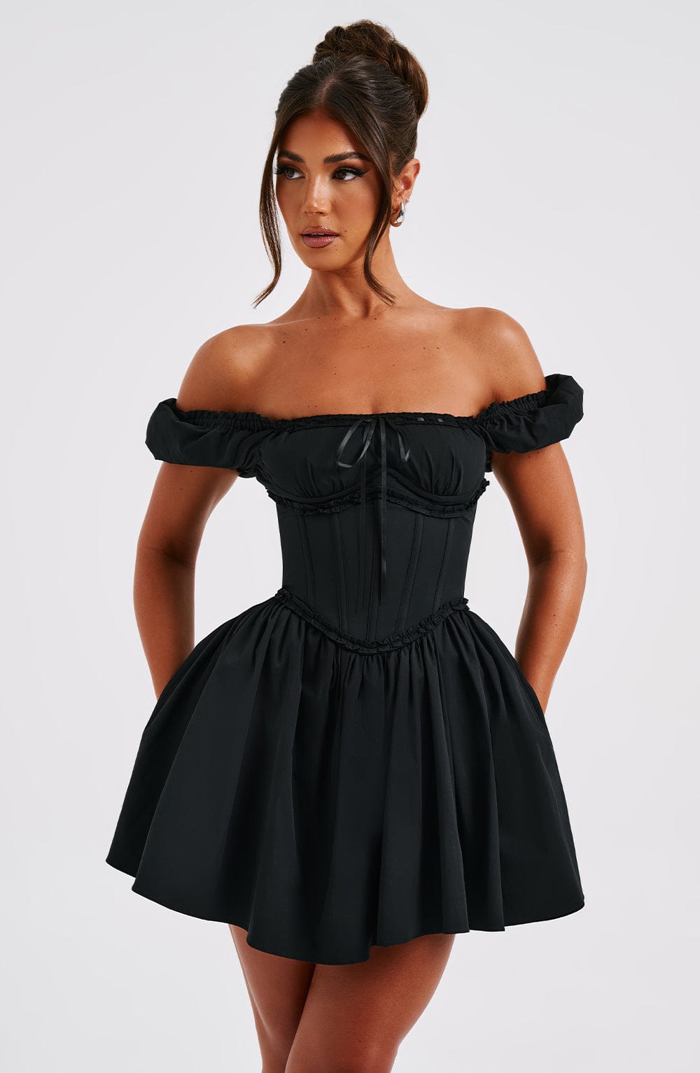 Phoebe Mini Dress-Black