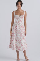 Tiana Midi Dress - Rose Print