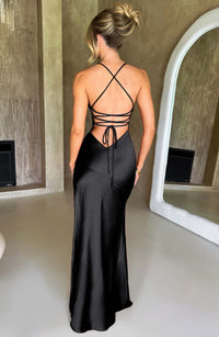 Ruby Radiance Maxi Dress-Black - Cinderella