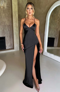 Ruby Radiance Maxi Dress-Black - Cinderella