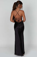 Ruby Radiance Maxi Dress-Black - Cinderella