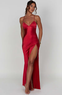 Ruby Radiance Maxi Dress-Red - Cinderella