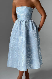 Sienna Midi Dress- Blue - Cinderella