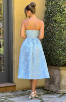 Sienna Midi Dress- Blue - Cinderella