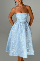 Sienna Midi Dress- Blue - Cinderella