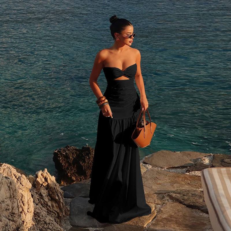 Solflare Strapless Cut-Out Maxi Dress