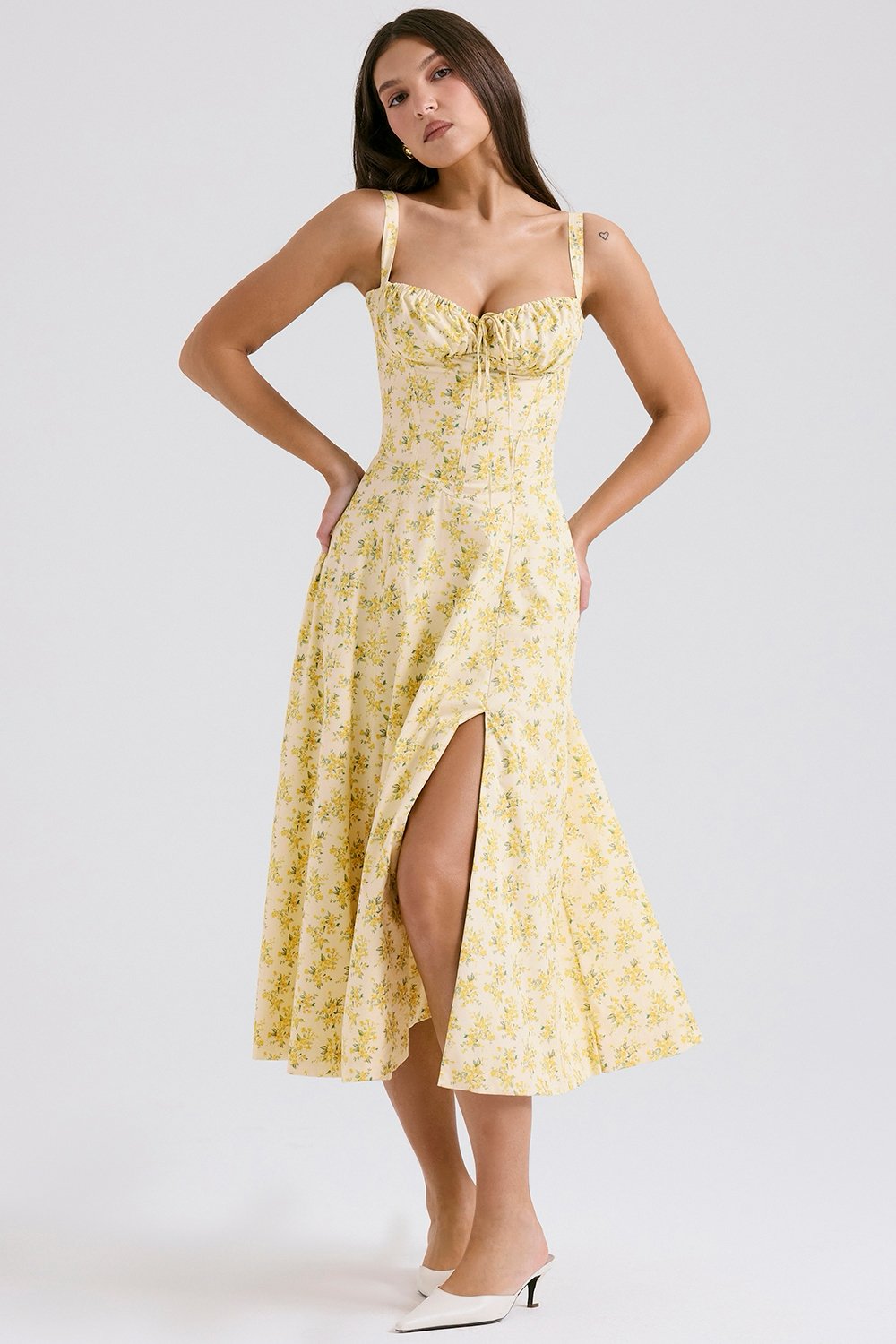 Tiana Midi Dress - Floral Print - Cinderella