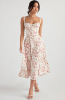 Tiana Midi Dress - Rose Print - Cinderella