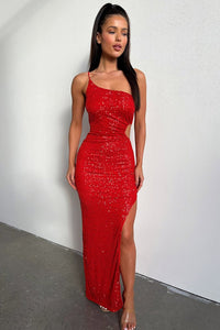 KYALA MAXI DRESS - RED SEQUIN - Cinderella